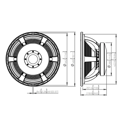 Bocina LAVOCE SAF185.00 3200W (Subwoofer)