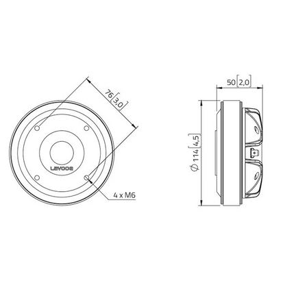 Bocina LAVOCE DF10.172M 50W 8Ohms