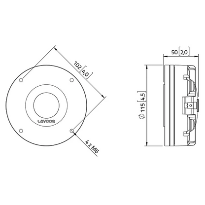 Bocina LAVOCE DN14.30T 220W 8 Ohms