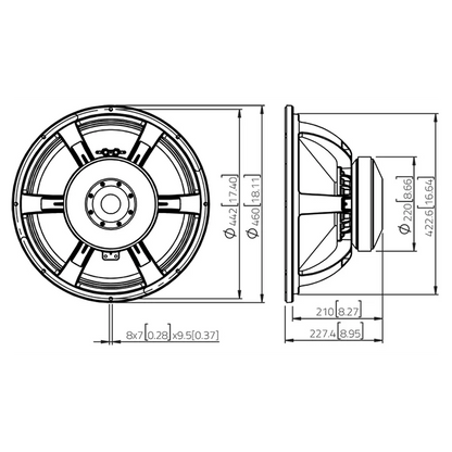 Bocina LAVOCE SAF184.03 3000W (Subwoofer)