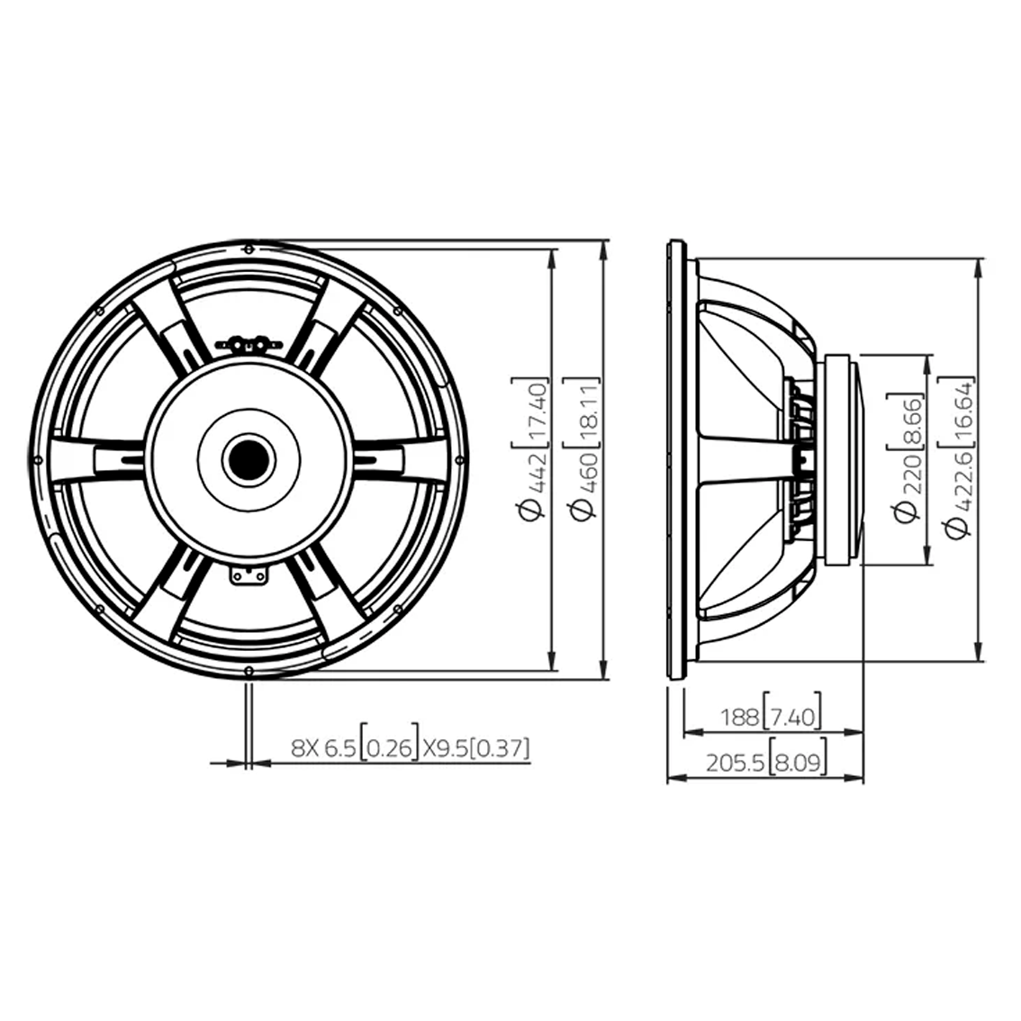 Bocina LAVOCE SAF184.05 2000W (Subwoofer)