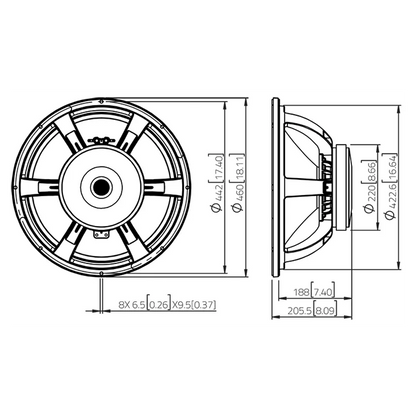 Bocina LAVOCE SAF184.05 2000W (Subwoofer)