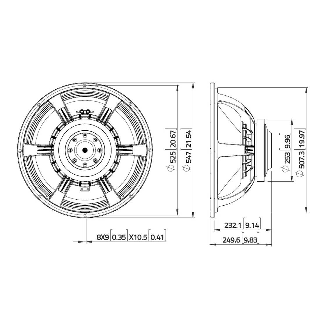 Bocina LAVOCE SAF214.50 4000W (Subwoofer)
